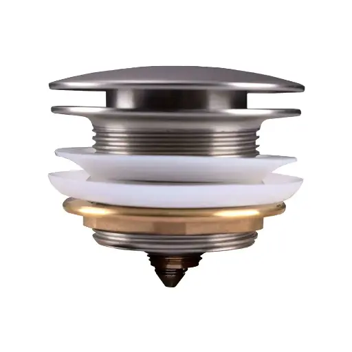 [BU002.TWN] Brushed Nickel Bathtub Pop Up Waste No Overflow 