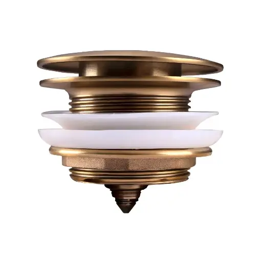 [BUYG002.TWN] Brushed Brass Bathtub Pop Up Waste No Overflow 