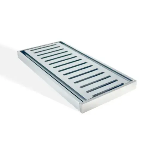 [MS-14GRT-S] 100x100x14mm Brushed Silver Ezy Flow Floor Grate 