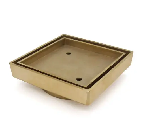 [LM-TI-BG115] 115x115 Gold Tile Insert Drain 