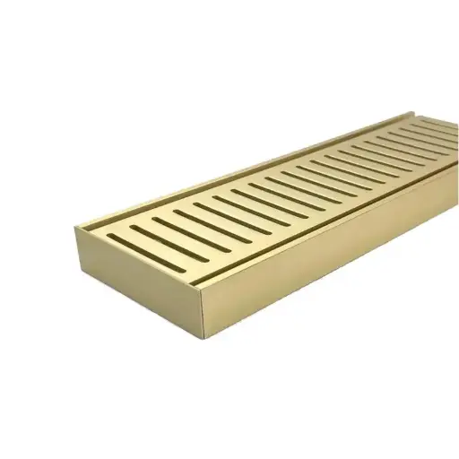 [MS-21GRT-G] 100x100x21mm Brushed Gold Ezy Flow Floor Grate 