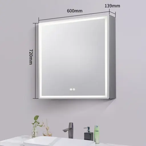 [SJ-SC6072A] 600x720x139mm LED Shaving Cabinet 