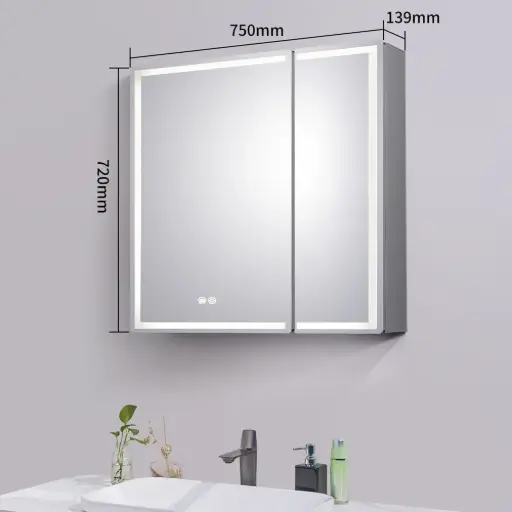 [SJ-SC7572A] 750x720x139mm LED Shaving Cabinet 