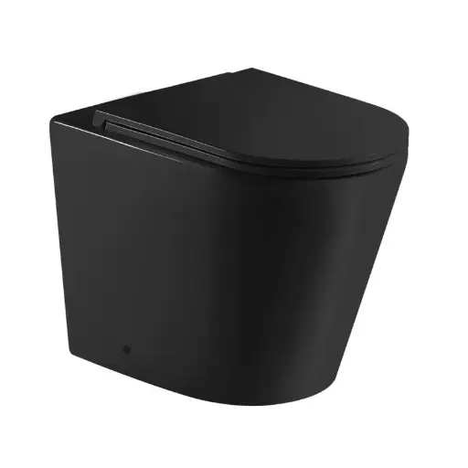 [UN-ZAWFP-MB] ZARA99-MB 580*360*430mm Matte Black Rimless Flushing Wall Faced Floor Pan 