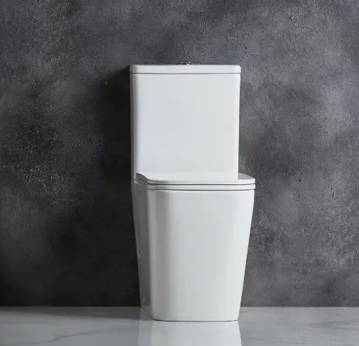 [UN-EP-T1] ENOX 605*340*810mm Gloss White Rimless Flushing Back to Wall Two-piece Toilet Suite 