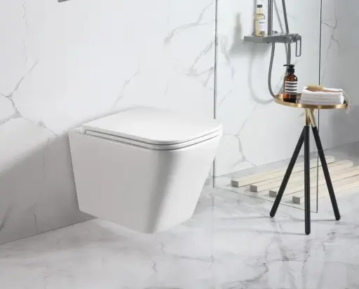 [UN-ENWH] ENOX66 490*340*350mm Gloss White Rimless Flushing Wall Hung Pan 