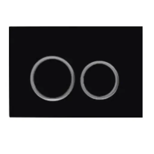 [UN-IWC-BR880-BK] R & T Matte Black ABS Push Plate (Round Button) 