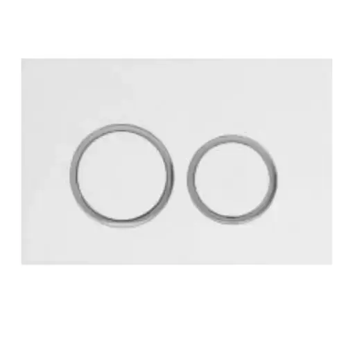 [UN-IWC-BR880-WH] R & T White ABS Push Plate (Round Button) 