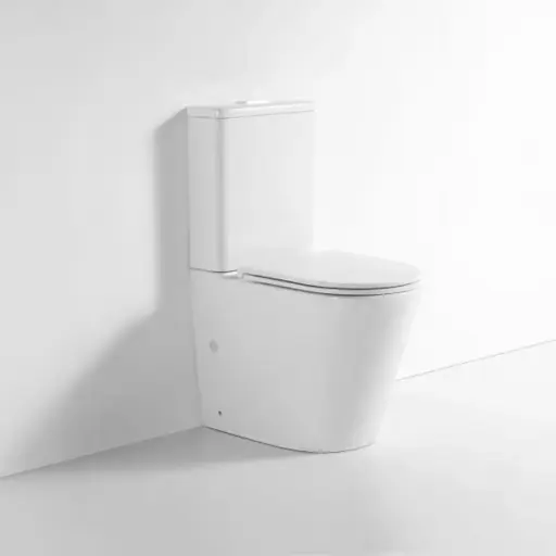 [UN-LP-T6] LONDON 620*370*820mm Gloss White Rimless Flushing Back to Wall Two-piece Toilet Suite 