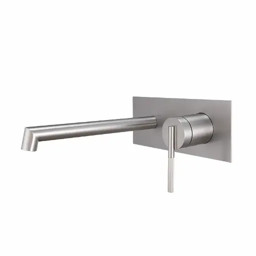 [BU0243.BM] CADDENCE - Brushed Nickel Wall Mixer with Spout