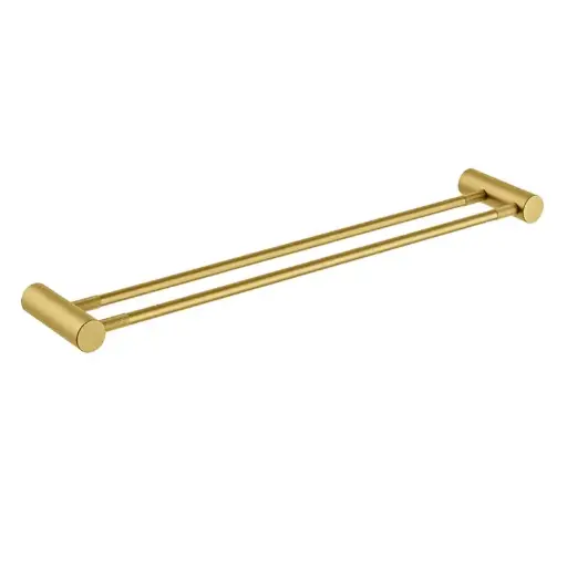 [BUYG9002.8.TR] CADDENCE - 800mm Brushed Brass Double Towel Rail