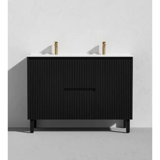 [CH124DL-MB] Ceto Brighton 1200mm Middle Drawer Freestanding Vanity Matte Black (Cabinet Only)