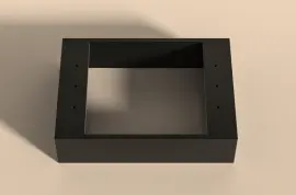 [P64KB-MB] PVC Kickboard 590*430*150mm Matte Black