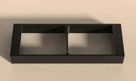 [P124KB-MB] PVC Kickboard 1190*430*150mm Matte Black 