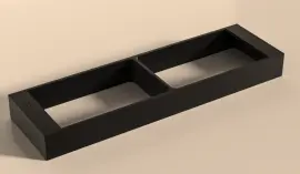 [P154KB-MB] PVC Kickboard 1482*430*150mm Matte Black 