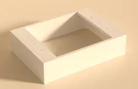 [P64KB-MW] PVC Kickboard 590*430*150mm Matte White