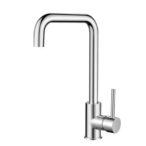 [CH1027.KM] Electroplated Brass Chrome Swivel Spout Kitchen Mixer Tap