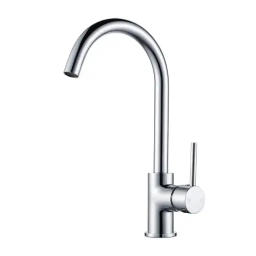 [CH1026.KM] Round Chrome Standard Kitchen Sink Mixer Tap