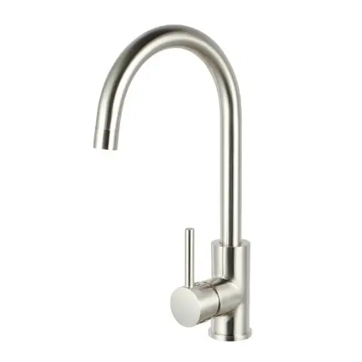 [BU1026.KM] Round Brushed Nickel Standard Kitchen Sink Mixer Tap
