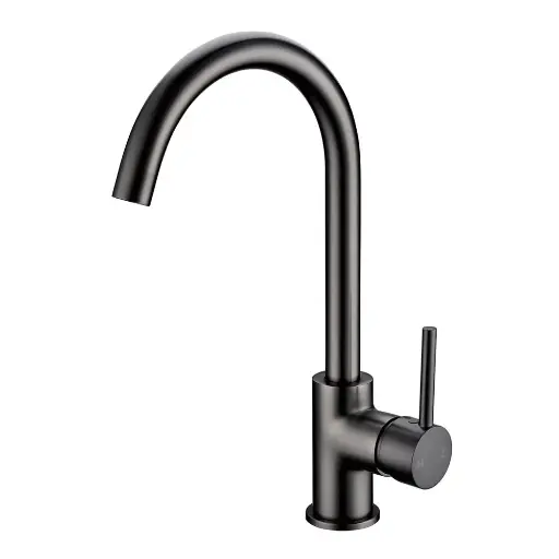 [GM1026.KM] Round Gunmetal Standard Kitchen Sink Mixer Tap 