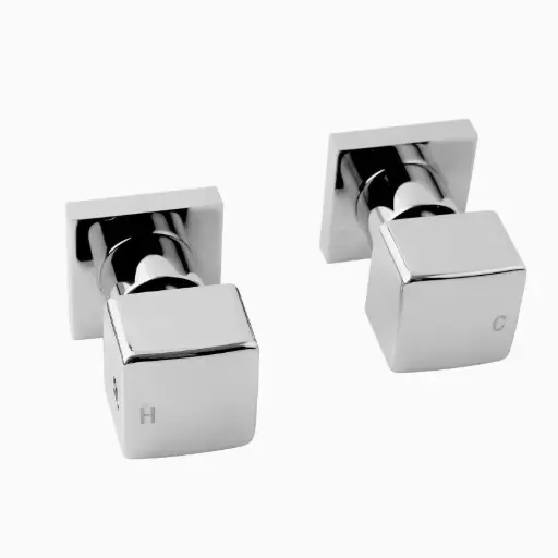 [CH0001.ST] Chrome Cubic Shower Wall Taps