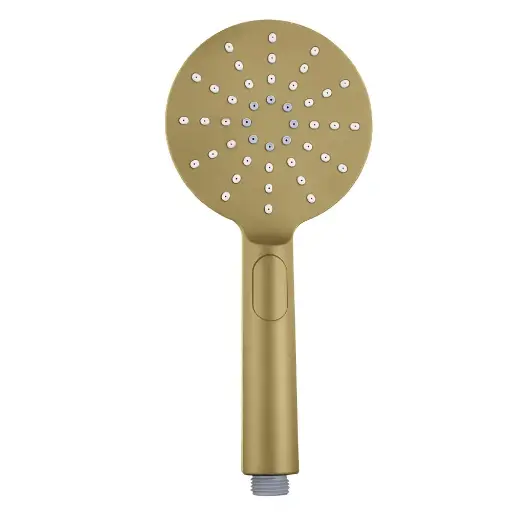 [BUYG-R11.HHS] Round Brushed Brass ABS 3 Function Handheld Shower