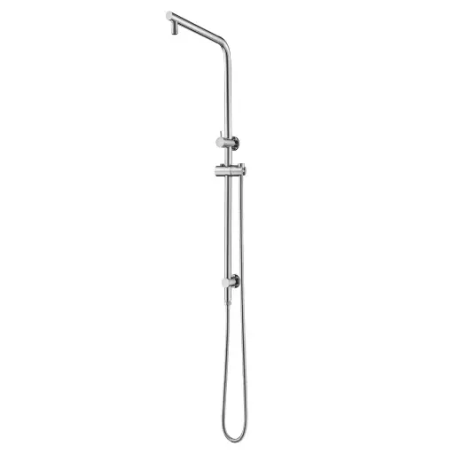 [CH2128-A.SH.N] Round Chrome Shower Rail without Shower Head and Handheld Shower