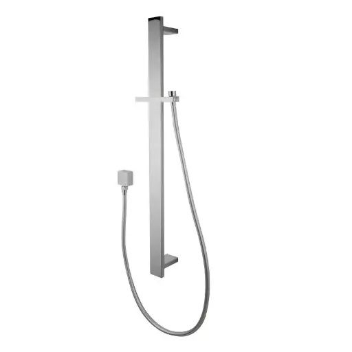 [CH2149.SH.N] Square Chrome Sliding Shower Rail without Handheld Shower