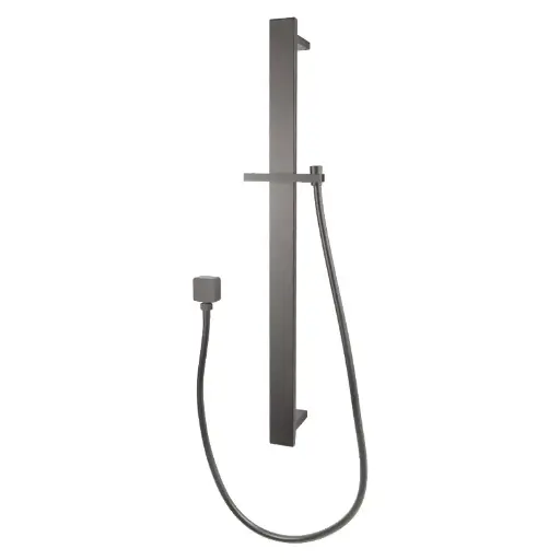 [GM2149.SH.N] Square Gunmetal Sliding Shower Rail without Handheld Shower 