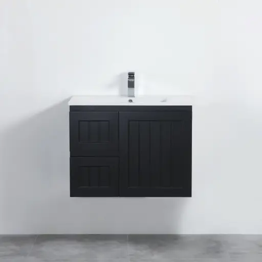 [AC74LW-MB] 740*450*560mm CETO Acacia Wall Hung PVC Cabinet Matte Black
