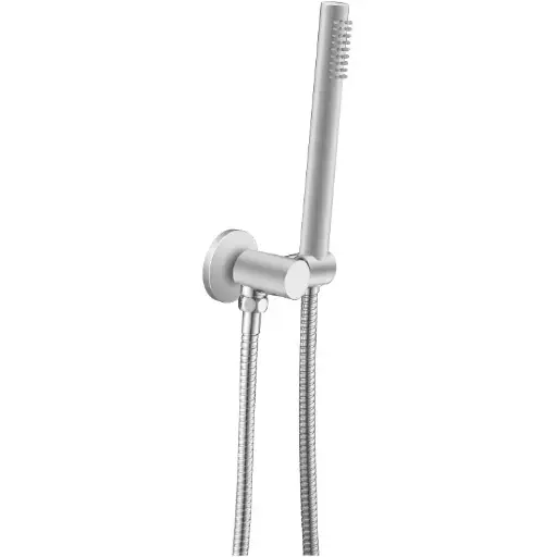 [BU2131.SH] Round Brushed Nickel Shower Rail with Handheld Shower