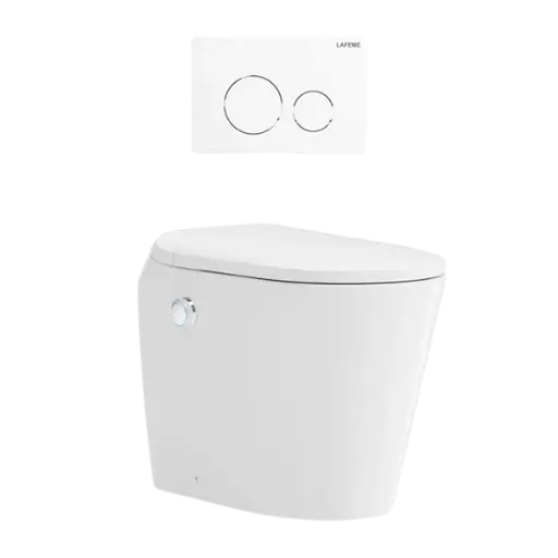 [ST23-MW] LAFEME AUTOLUX INWALL CISTERN FLOOR PAN SMART TOLET 592*400*492MM WITH MATTE WHITE FLUSH PLATE 
