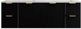 [CM1521RW-MB] 1490*455*480mm CETO Miami Standard Wall Hung PVC Cabinet Matte Black