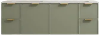 [CM1521RW-OG] 1490*455*480mm CETO Miami Standard Wall Hung PVC Cabinet Olive Green