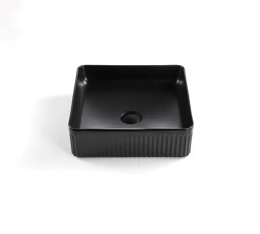 [CA415SQ-MB] Cascade Matte Black Square Above Counter Art Basins 