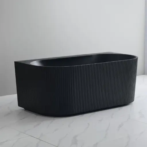 [BGV1700MB] Bari Grove Oval Free Standing Bathtub 1700mm Matte Black