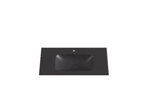 [CH9046MB-UTH] 900x460x145mm Chiefly Solid Surface Stone Basin hole Matte Black