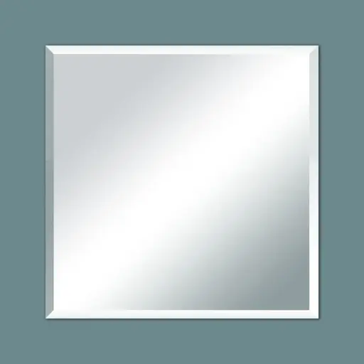 [BM7575] Plain Square Bevel Edge mirror with Vinyl backing and neutral cure silicone