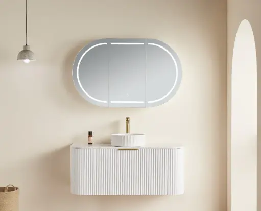 [OPLSV1275MW-LED] 1200x750x155mm Olivia LED Mirror Cabinet