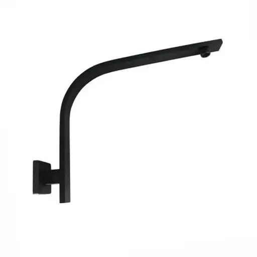 [OX0129.SA] Square Black Gooseneck Wall Shower Arm