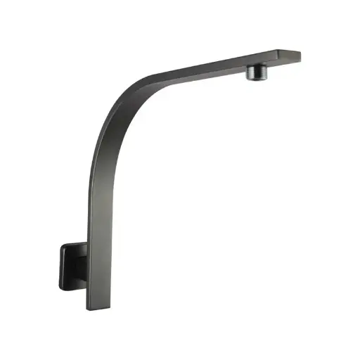 [GM0129.SA] Square Gunmetal Gooseneck Wall Shower Arm