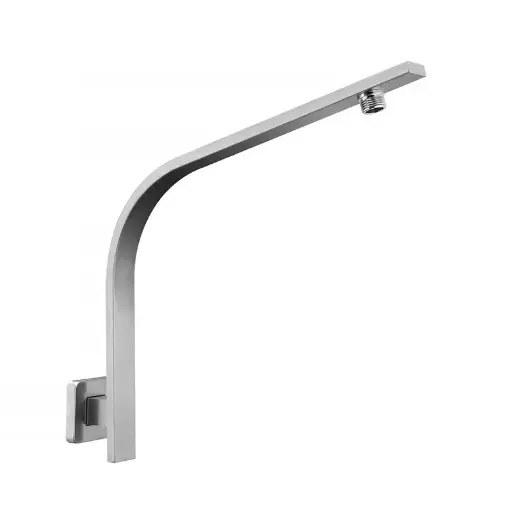 [BU0129.SA] Square Brushed Nickel Gooseneck Wall Shower Arm