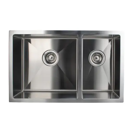 [CH7145R.KS] 1.2mm Chrome Stainless Steel 1 & 1/2 Bowl Kitchen Sink - 710x450x205mm
