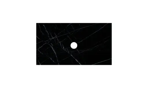 [ANmq74-NTH] 750*460*20mm Nero Marquina Centre Waste & 2 o’clock or 10 o’clock tap hole 