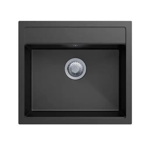 [TWM-560FE] 560x510mm Black Granite Single Bowl Kitchen Sink 