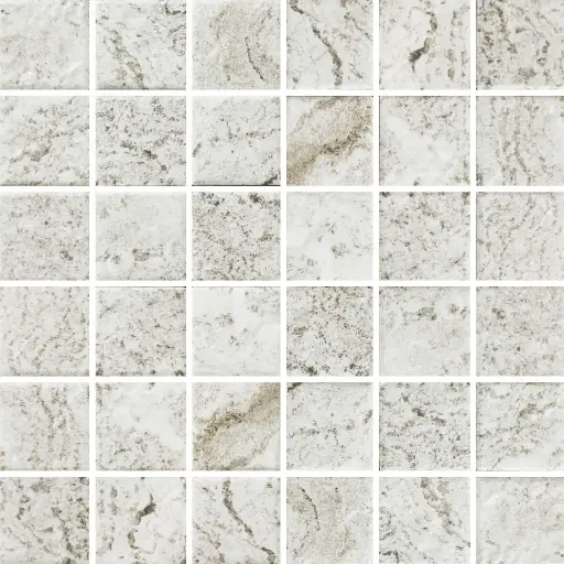 [HID061] COTTO HIDEAWAY ALPINE LIGHT GREY POOL MOSAIC TILES 47x47mm