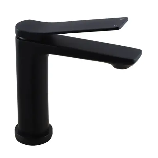 [OX0128.BM] RUSHY - Black Basin Mixer Tap Short