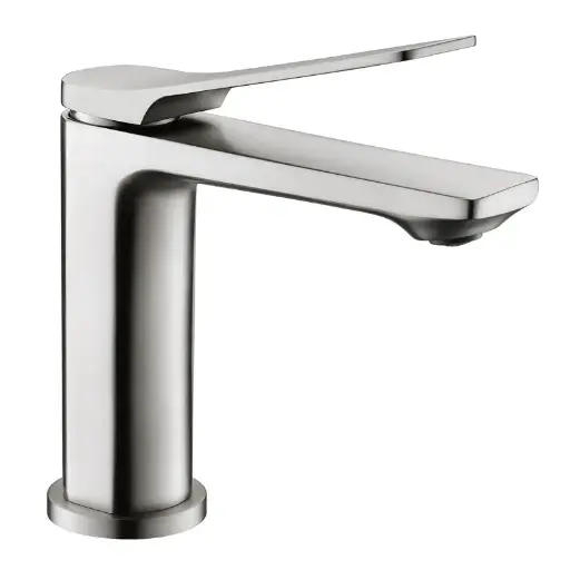 [BU0128.BM] RUSHY - Brushed Nickel Basin Mixer Tap Short