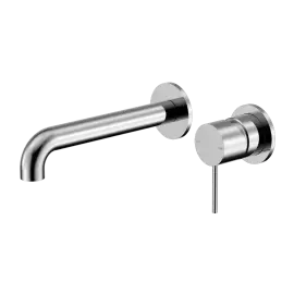 [NR221910C160CH] MECCA WALL BASIN/BATH MIXER SEPARATE BACK PLATE 160MM CHROME 