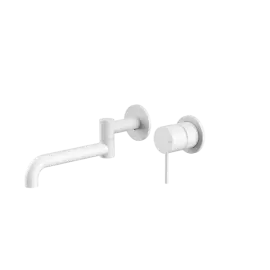 [NR221910RMW] MECCA WALL BASIN/BATH MIXER SWIVEL SPOUT 225MM MATTE WHITE 